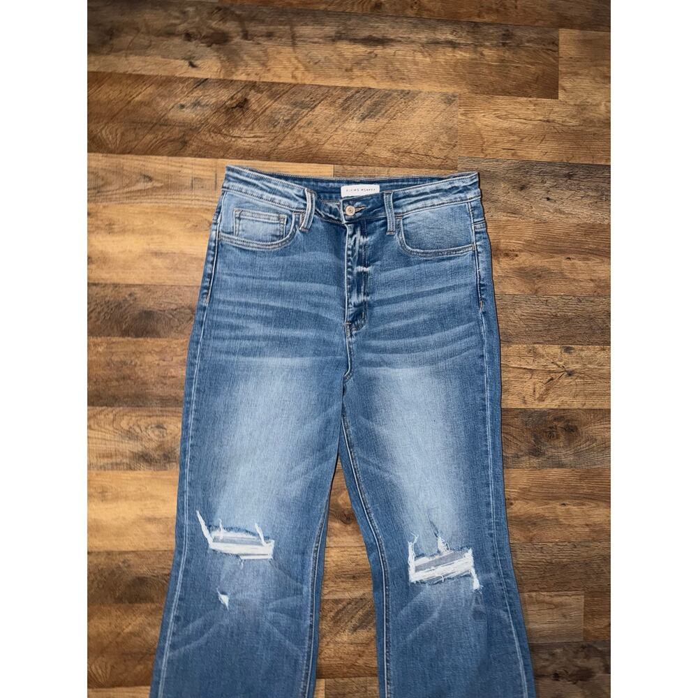 Fly monkey women’s distressed flare jeans - Picture 2 of 16